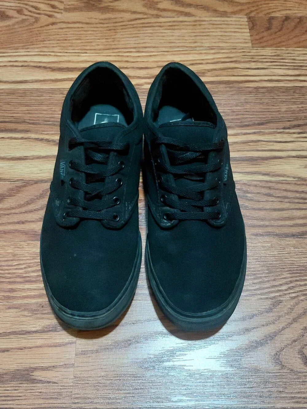 Vans Off The Wall Authentic Lo Pro Black Casual Shoes Sneakers Sz 8 Canvas Shoe